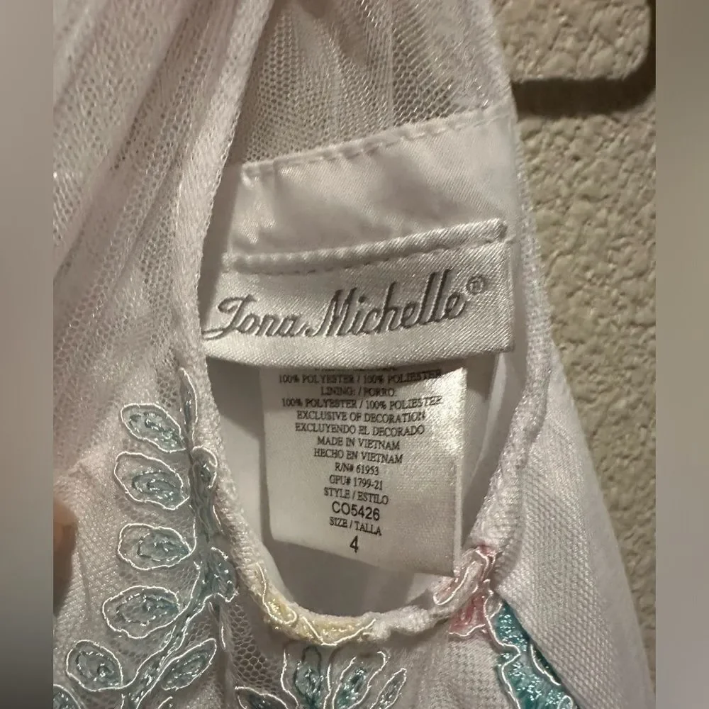 NWOT Jona Michelle Multi Colored Girl Dress Size 4